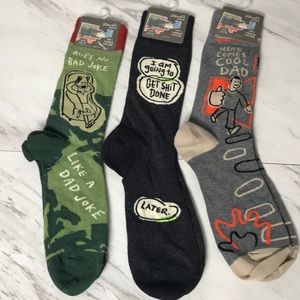 Lot of NWT Mens Blue Q Dad Socks